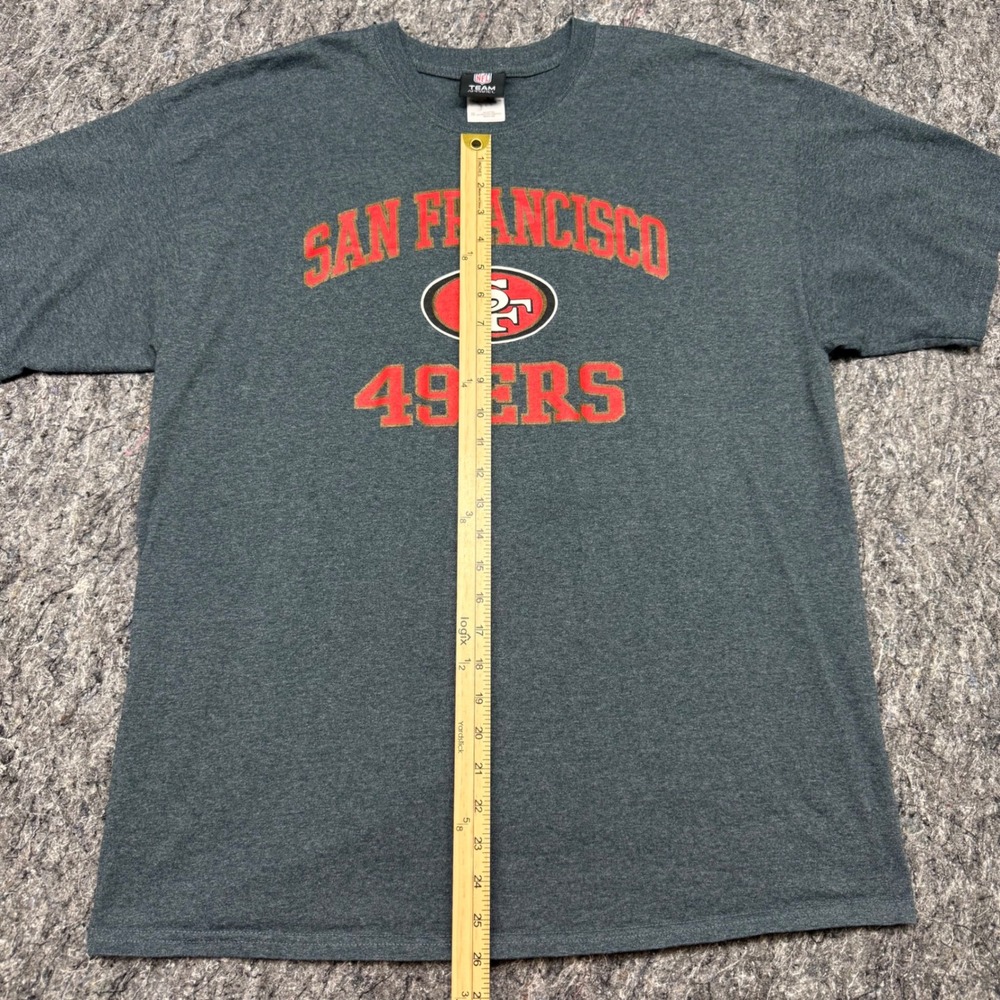 NFL Team Apparel San Francisco 49ers T-Shirt‎ Mens XL Charcoal Grey Graphic Tee - Picture 2 of 9
